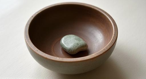 Bespoke ceramic meditation bowl with a calming earthy tone and smooth finish.